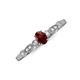 3 - Kiara 0.78 ctw Red Garnet Oval Shape (7x5 mm) Solitaire Plus accented Natural Diamond Engagement Ring 