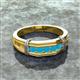 3 - Kevin 0.35 ctw Turquoise Men Wedding Band (7.80 mm) 