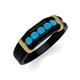 4 - Kevin 0.35 ctw Turquoise Men Wedding Band (7.80 mm) 