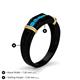 5 - Kevin 0.35 ctw Turquoise Men Wedding Band (7.80 mm) 