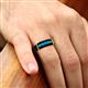 6 - Kevin 0.35 ctw Turquoise Men Wedding Band (7.80 mm) 