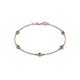 1 - Aizza (5 Stn/4 mm) Emerald Station Bracelet 