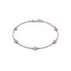 1 - Aizza (5 Stn/4 mm) Pink Sapphire Station Bracelet 
