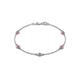 1 - Aizza (5 Stn/4 mm) Pink Tourmaline Station Bracelet 