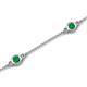 5 - Aizza (5 Stn/4 mm) Emerald Station Bracelet 