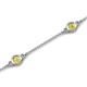 5 - Aizza (5 Stn/4 mm) Yellow Diamond Station Bracelet 