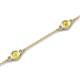 5 - Aizza (5 Stn/4 mm) Yellow Sapphire Station Bracelet 