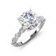5 - Laila 2.50 ctw IGI Certified Lab Grown Diamond (8.00 mm) Hidden Halo Engagement Ring 