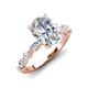 4 - Laila 2.98 ctw IGI Certified Lab Grown Diamond Oval Shape (9x7 mm) Hidden Halo Engagement Ring 