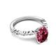 4 - Laila 2.58 ctw Pink Tourmaline Oval Shape (9x7 mm) Hidden Halo Engagement Ring 