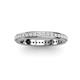 3 - Caitlin 1.60 mm White Sapphire Eternity Band 