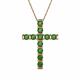 1 - Amen Green Garnet Cross Pendant 