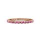 1 - Gracie 2.00 mm Round Pink Sapphire Eternity Band 
