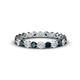 1 - Valerie 3.00 mm Blue and White Diamond Eternity Band 