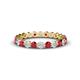 1 - Valerie 3.00 mm Ruby and Diamond Eternity Band 
