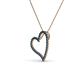 4 - Avery Blue Diamond Heart Pendant 