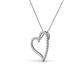 4 - Avery White Sapphire Heart Pendant 