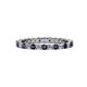 1 - Evelyn 2.00 mm Blue Sapphire and Diamond Eternity Band 