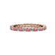 1 - Evelyn 2.00 mm Pink Tourmaline and Diamond Eternity Band 