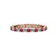 1 - Evelyn 2.00 mm Ruby and Diamond Eternity Band 