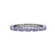 1 - Evelyn 2.00 mm Tanzanite and Diamond Eternity Band 