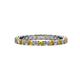 1 - Evelyn 2.00 mm Citrine and Diamond Eternity Band 