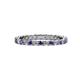 1 - Evelyn 2.00 mm Iolite and Diamond Eternity Band 