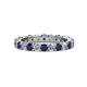 1 - Evelyn 3.00 mm Blue Sapphire and Diamond Eternity Band 