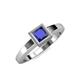 3 - Ian Princess Cut Blue Sapphire Solitaire Engagement Ring 