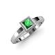 3 - Ian Princess Cut Emerald Solitaire Engagement Ring 