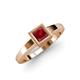 3 - Ian Princess Cut Ruby Solitaire Engagement Ring 