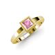 3 - Ian Princess Cut Pink Tourmaline Solitaire Engagement Ring 