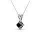 2 - Melania Black Diamond Solitaire Pendant 