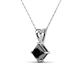 2 - Melania Black Diamond Solitaire Pendant 