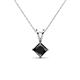 1 - Melania Black Diamond Solitaire Pendant 