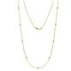 Adia (9 Stn/2mm) Peridot on Cable Necklace 