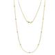 Adia (9 Stn/2mm) Yellow Sapphire on Cable Necklace 