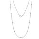 Adia (9 Stn/2mm) White Sapphire on Cable Necklace 