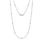 1 - Asta (11 Stn/2mm) Petite Yellow Sapphire and Diamond on Cable Necklace 