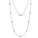 Adia (9 Stn/2.7mm) Pink Sapphire on Cable Necklace 