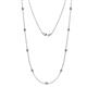 Adia (9 Stn/2.7mm) Blue Topaz on Cable Necklace 