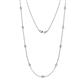 Adia (9 Stn/2.7mm) Yellow Sapphire on Cable Necklace 