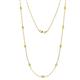 Adia (9 Stn/2.7mm) Yellow Sapphire on Cable Necklace 