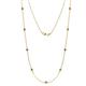 Adia (9 Stn/2.7mm) Smoky Quartz on Cable Necklace 