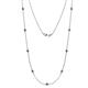 Adia (9 Stn/2.7mm) London Blue Topaz on Cable Necklace 