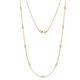 Adia (9 Stn/2.7mm) White Sapphire on Cable Necklace 