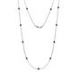 1 - Asta (11 Stn/2.7mm) Blue Sapphire on Cable Necklace 