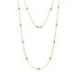 1 - Asta (11 Stn/2.7mm) Peridot on Cable Necklace 