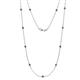 1 - Asta (11 Stn/2.7mm) Blue Diamond on Cable Necklace 