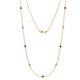 Adia (9 Stn/2.7mm) Blue Sapphire and Diamond on Cable Necklace 